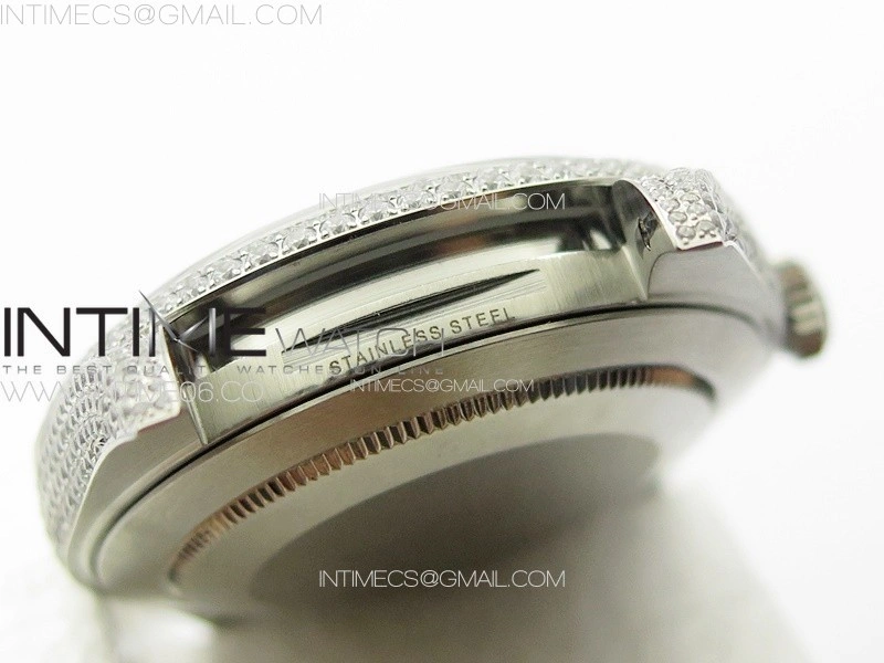 DateJust 41 126334 Full Paved Diamonds BP Best Edition Rhodium Dial Stick Markers on Jubilee Bracelet A2824