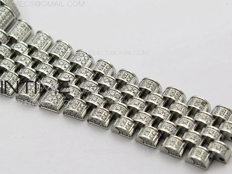 DateJust 41 126334 Full Paved Diamonds BP Best Edition Silevr Dial Sticks Markers on Jubilee Bracelet A2824