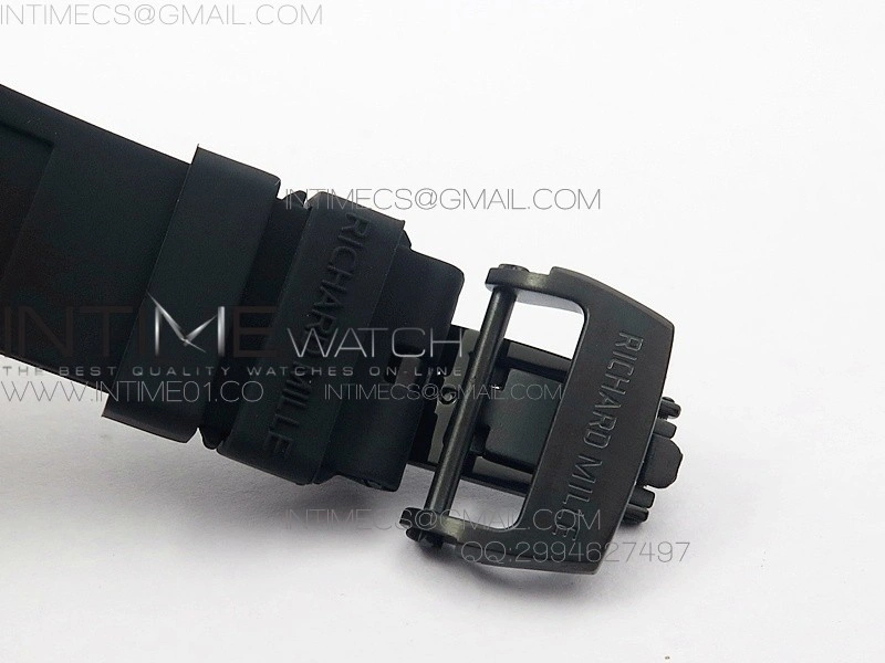 RM 035-2 Red Forge Carbon Black Inner Bezel Skeleton Dial on Black Rubber Strap MIYOTA9015