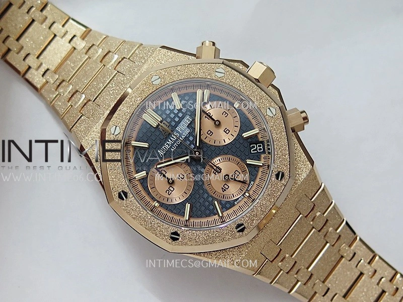 Royal Oak Chrono 26240 Frosted RG Gain Weight V2 DDF 1:1 RG Dial Black Subdial RG Bracelet Super Clone DD4401
