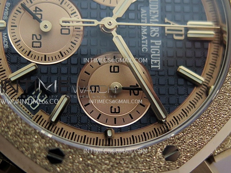 Royal Oak Chrono 26240 Frosted RG Gain Weight V2 DDF 1:1 RG Dial Black Subdial RG Bracelet Super Clone DD4401