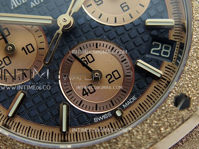 Royal Oak Chrono 26240 Frosted RG Gain Weight V2 DDF 1:1 RG Dial Black Subdial RG Bracelet Super Clone DD4401