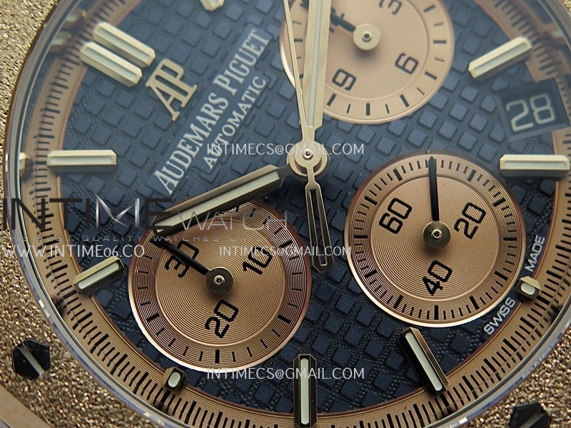 Royal Oak Chrono 26240 Frosted RG Gain Weight V2 DDF 1:1 RG Dial Black Subdial RG Bracelet Super Clone DD4401