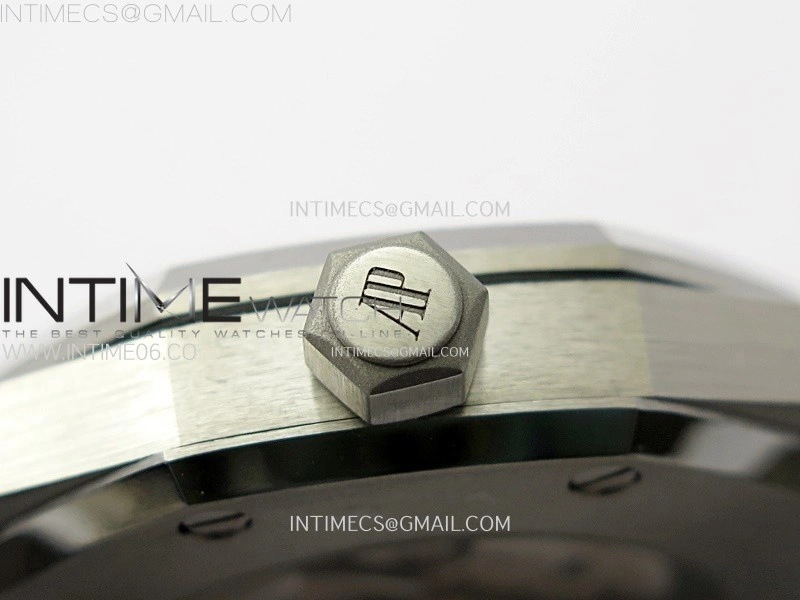 Royal Oak 41mm 15410 Frosted SS APSF 1:1 Best Edition Black Textured Dial on SS Bracelet SA3120 Super Clone