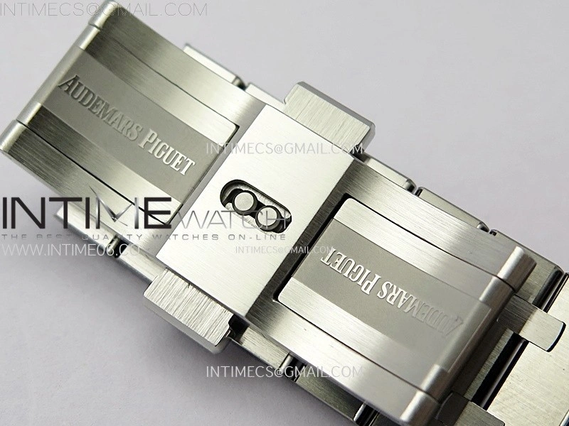 Royal Oak 41mm 15410 Frosted SS APSF 1:1 Best Edition Black Textured Dial on SS Bracelet SA3120 Super Clone