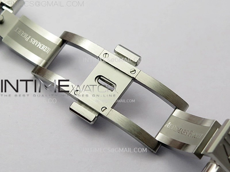 Royal Oak 41mm 15410 Frosted SS APSF 1:1 Best Edition Black Textured Dial on SS Bracelet SA3120 Super Clone