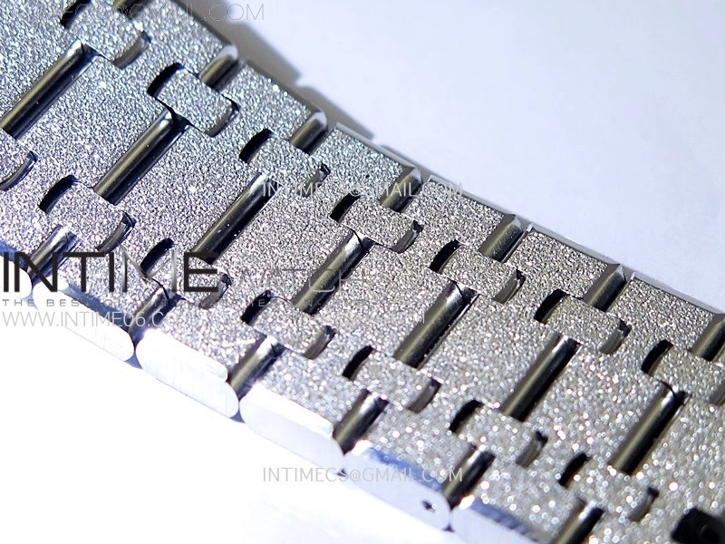 Royal Oak 41mm 15410 Frosted SS APSF 1:1 Best Edition White Textured Dial on SS Bracelet SA3120 Super Clone
