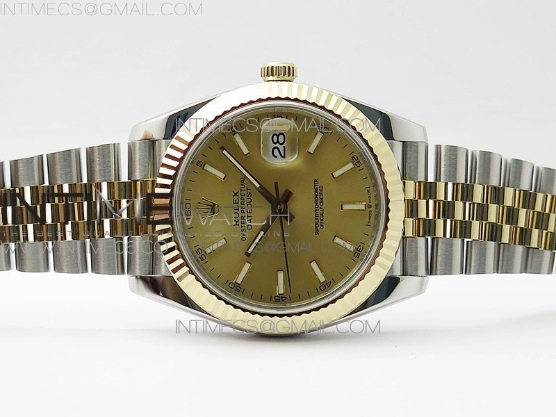 DateJust 41 126333 Wrapped SS YG 3AF 1:1 Best Edition YG Lumed Dial on Wrapped SS YG Jubilee Bracelet A3235