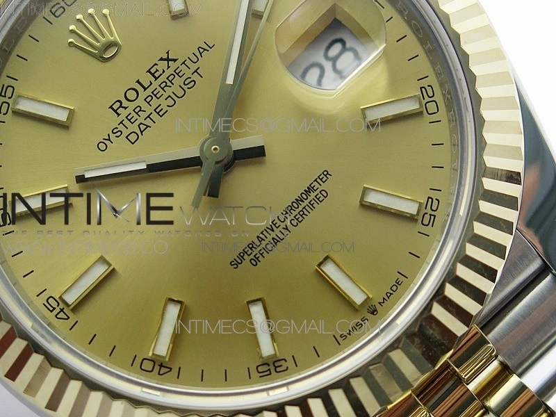 DateJust 41 126333 Wrapped SS YG 3AF 1:1 Best Edition YG Lumed Dial on Wrapped SS YG Jubilee Bracelet A3235