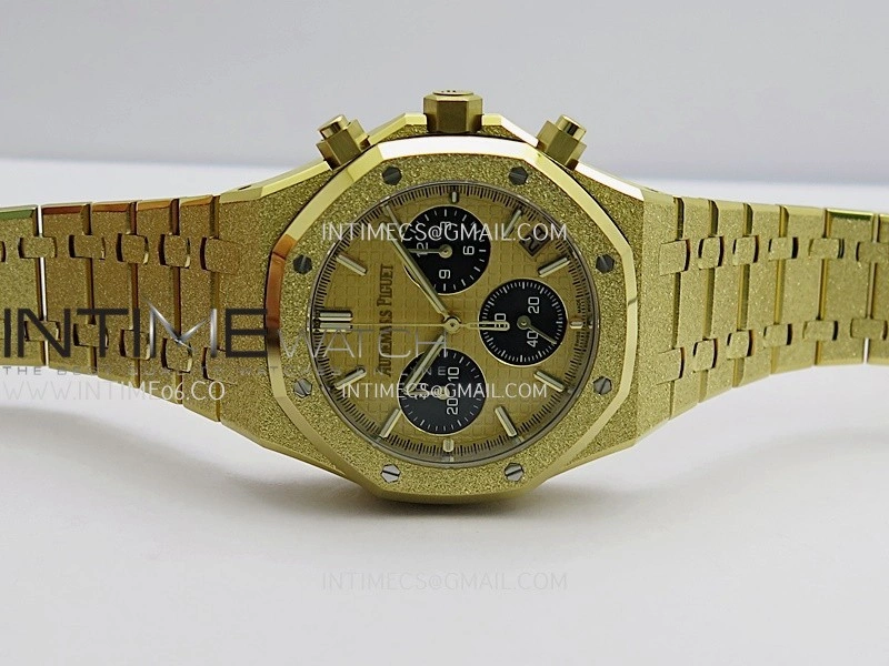 Royal Oak Chrono 26240 Frosted YG Gain Weight V2 DDF 1:1 YG Dial Black SubDial YG Bracelet Super Clone DD4401