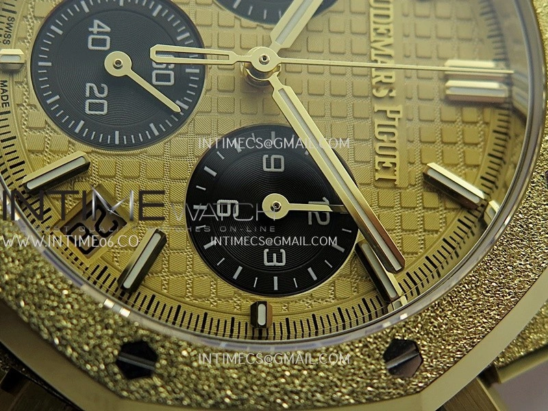 Royal Oak Chrono 26240 Frosted YG Gain Weight V2 DDF 1:1 YG Dial Black SubDial YG Bracelet Super Clone DD4401