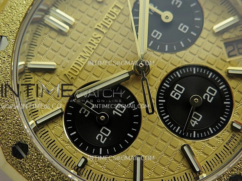 Royal Oak Chrono 26240 Frosted YG Gain Weight V2 DDF 1:1 YG Dial Black SubDial YG Bracelet Super Clone DD4401