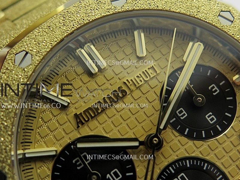 Royal Oak Chrono 26240 Frosted YG Gain Weight V2 DDF 1:1 YG Dial Black SubDial YG Bracelet Super Clone DD4401