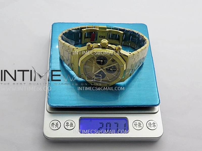 Royal Oak Chrono 26240 Frosted YG Gain Weight V2 DDF 1:1 YG Dial Black SubDial YG Bracelet Super Clone DD4401