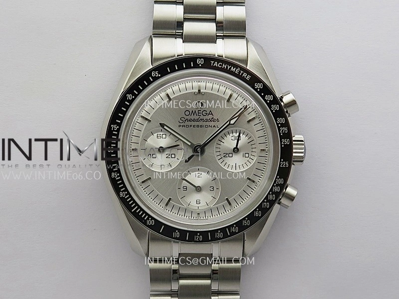 Speedmaster Professional SS N1F Best Edition Silver Dial On SS Bracelet Asian 3861