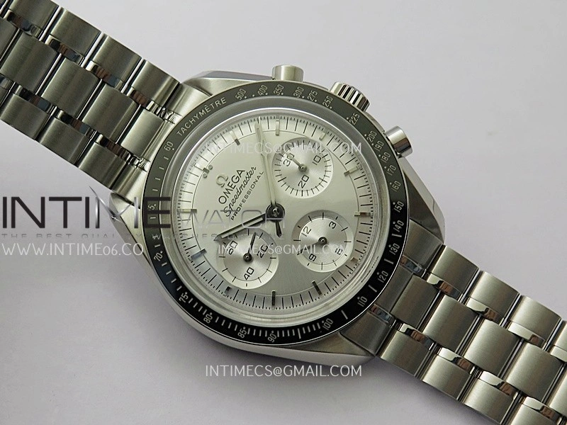 Speedmaster Professional SS N1F Best Edition Silver Dial On SS Bracelet Asian 3861