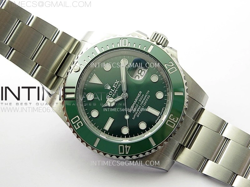 Submariner 40mm 116610 LV Green Ceramic 904L Steel AR+F 1:1 Best Edition Green Dial On 904L SS Bracelet VR3135