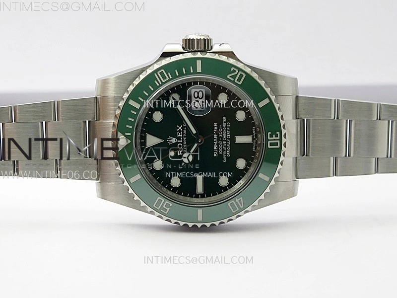 Submariner 40mm 116610 LV Green Ceramic 904L Steel AR+F 1:1 Best Edition Green Dial On 904L SS Bracelet VR3135