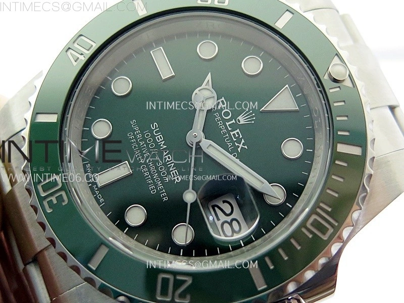 Submariner 40mm 116610 LV Green Ceramic 904L Steel AR+F 1:1 Best Edition Green Dial On 904L SS Bracelet VR3135
