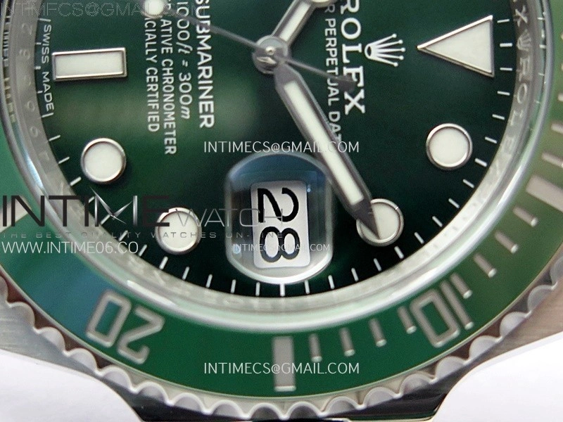 Submariner 40mm 116610 LV Green Ceramic 904L Steel AR+F 1:1 Best Edition Green Dial On 904L SS Bracelet VR3135
