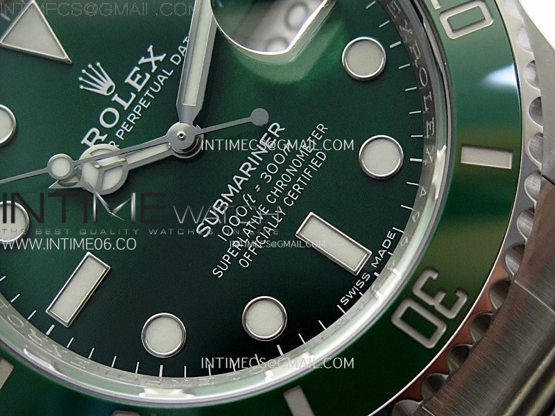 Submariner 40mm 116610 LV Green Ceramic 904L Steel AR+F 1:1 Best Edition Green Dial On 904L SS Bracelet VR3135