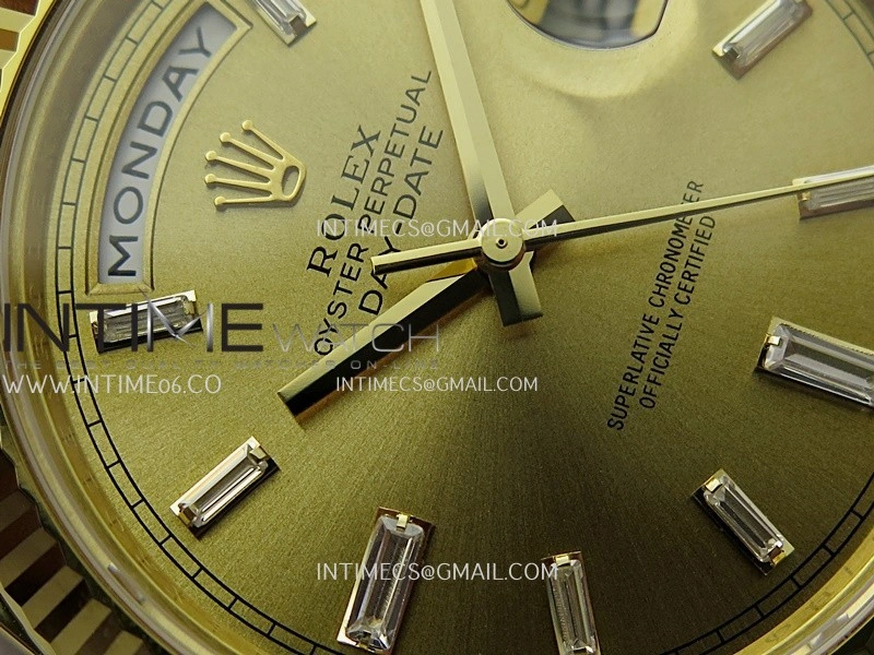 Day Date 40 YG 228238 THBF Gain Weight 1:1 Best Edition Gold Dial T Diamond Marker on President Bracelet VR3255 V3
