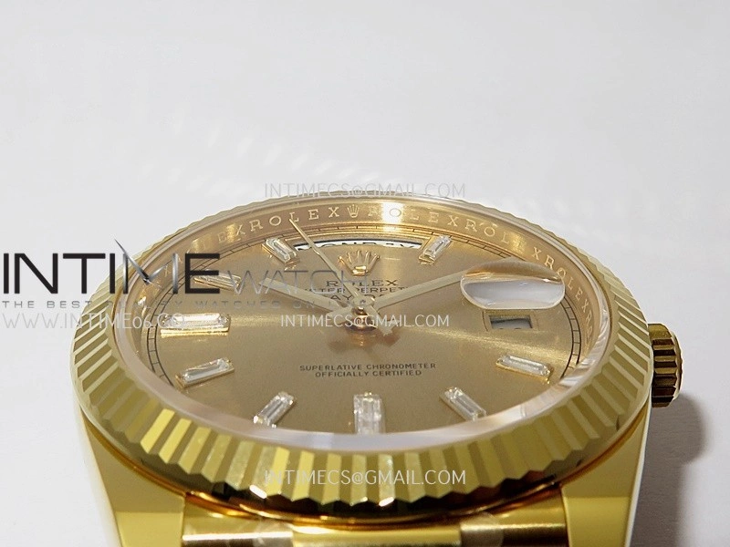 Day Date 40 YG 228238 THBF Gain Weight 1:1 Best Edition Gold Dial T Diamond Marker on President Bracelet VR3255 V3