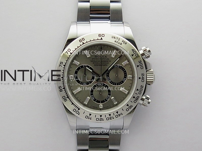 Daytona 126509 QF Gain Weight 1:1 Best Edition Silver Black Dial T Crystal Marker on SS Bracelet SH4131 V6