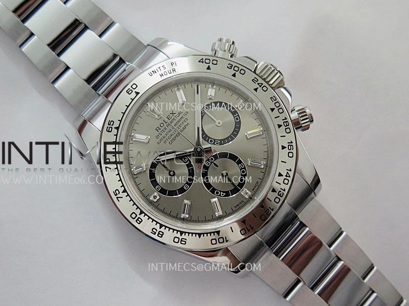 Daytona 126509 QF Gain Weight 1:1 Best Edition Silver Black Dial T Crystal Marker on SS Bracelet SH4131 V6