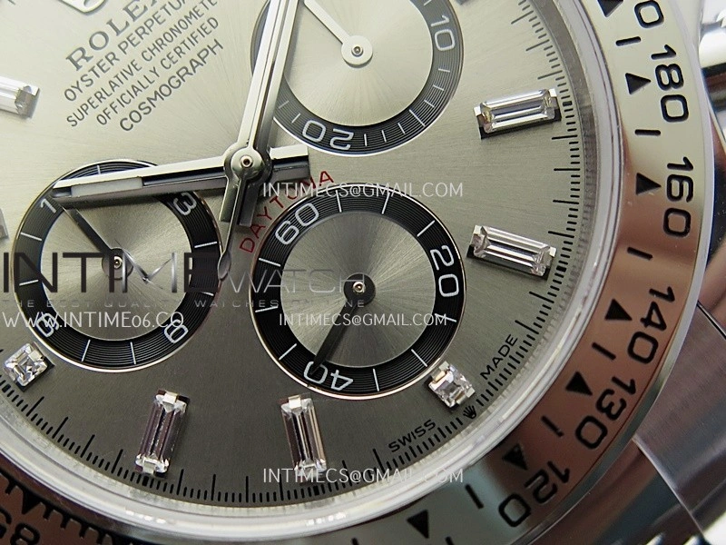 Daytona 126509 QF Gain Weight 1:1 Best Edition Silver Black Dial T Crystal Marker on SS Bracelet SH4131 V6
