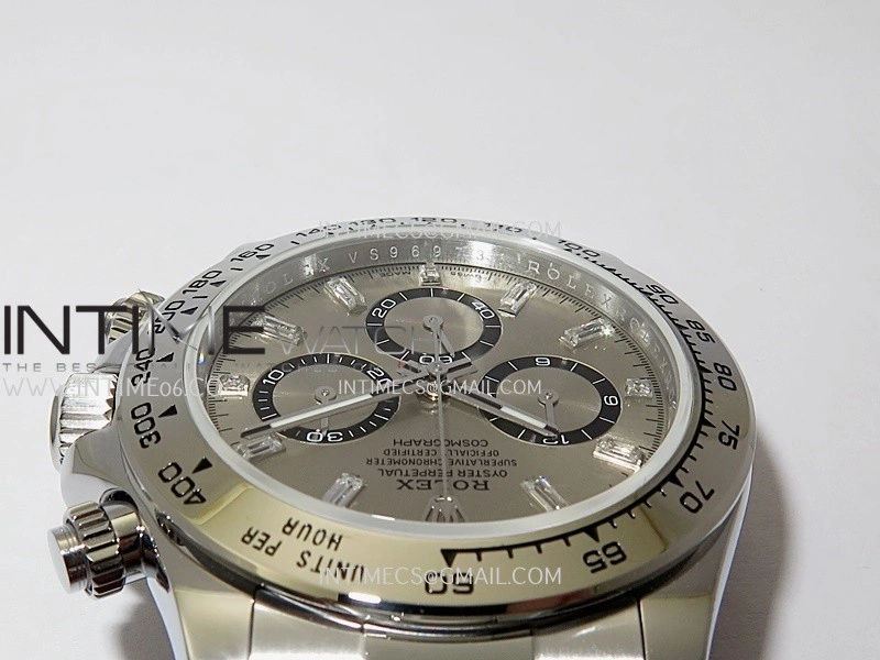 Daytona 126509 QF Gain Weight 1:1 Best Edition Silver Black Dial T Crystal Marker on SS Bracelet SH4131 V6