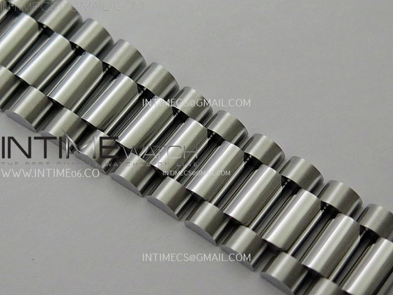 Day Date 128239 Gain Weight SS QF 1:1 Best Edition Silver Dial Diamond Markers on SS President Bracelet
