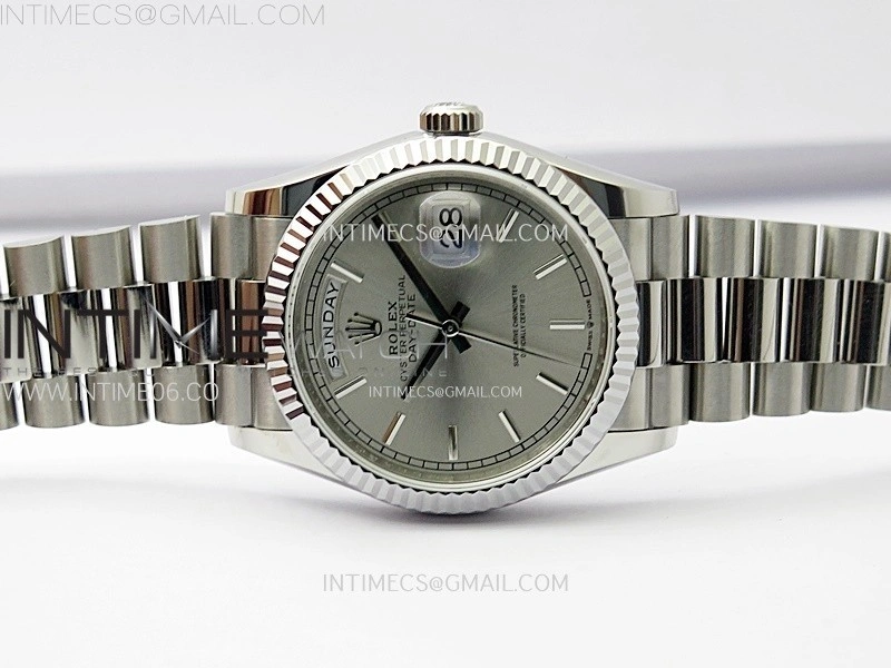 Day Date 36mm Gain Weight SS tungsten APSF 1:1 Best Edition Silver Dial on SS President Bracelet A3255