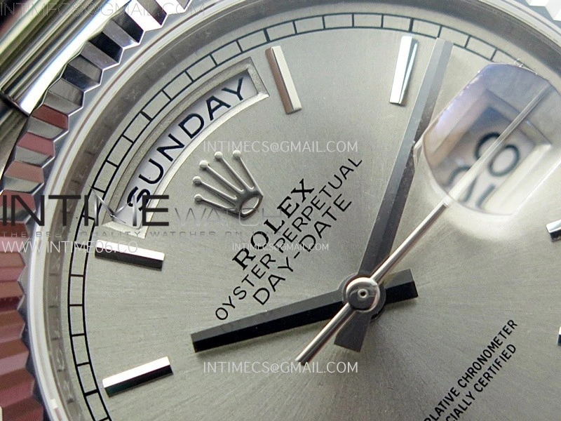 Day Date 36mm Gain Weight SS tungsten APSF 1:1 Best Edition Silver Dial on SS President Bracelet A3255