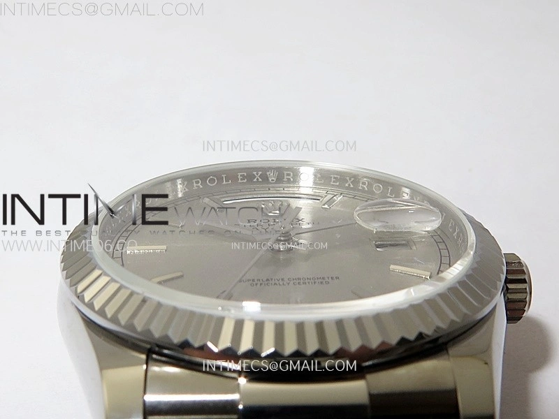 Day Date 36mm Gain Weight SS tungsten APSF 1:1 Best Edition Silver Dial on SS President Bracelet A3255