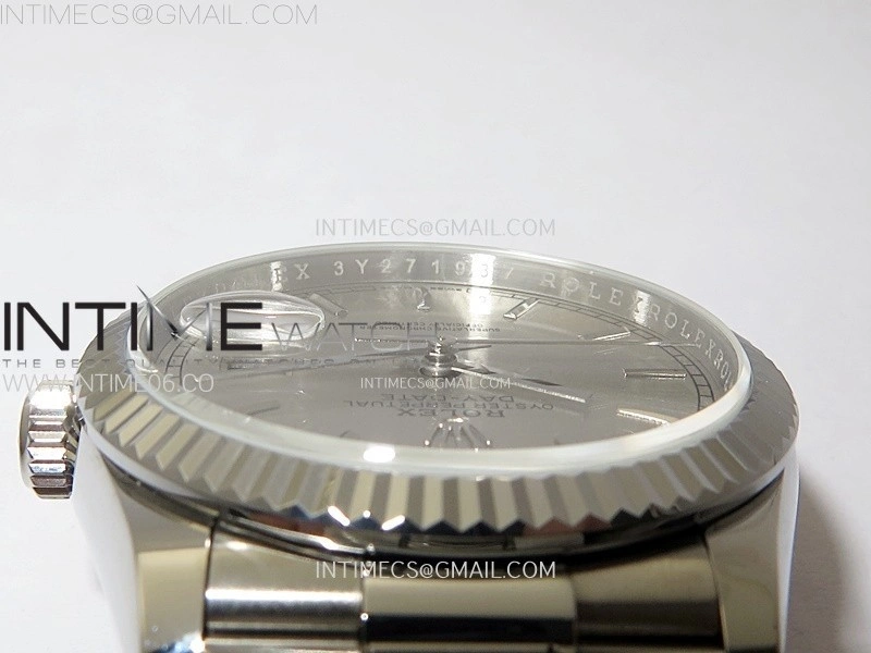Day Date 36mm Gain Weight SS tungsten APSF 1:1 Best Edition Silver Dial on SS President Bracelet A3255