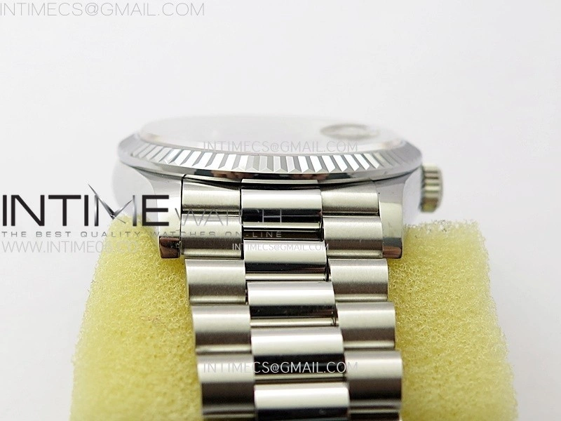 Day Date 36mm Gain Weight SS tungsten APSF 1:1 Best Edition Silver Dial on SS President Bracelet A3255