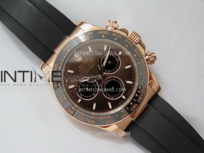 Daytona 126515 Gain Weight V10 QF 1:1 Best Edition Brown Dial Stick Markers on Oysterflex Strap SH4131