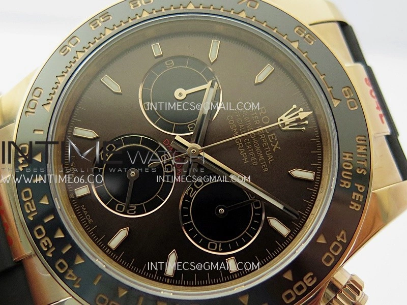 Daytona 126515 Gain Weight V10 QF 1:1 Best Edition Brown Dial Stick Markers on Oysterflex Strap SH4131