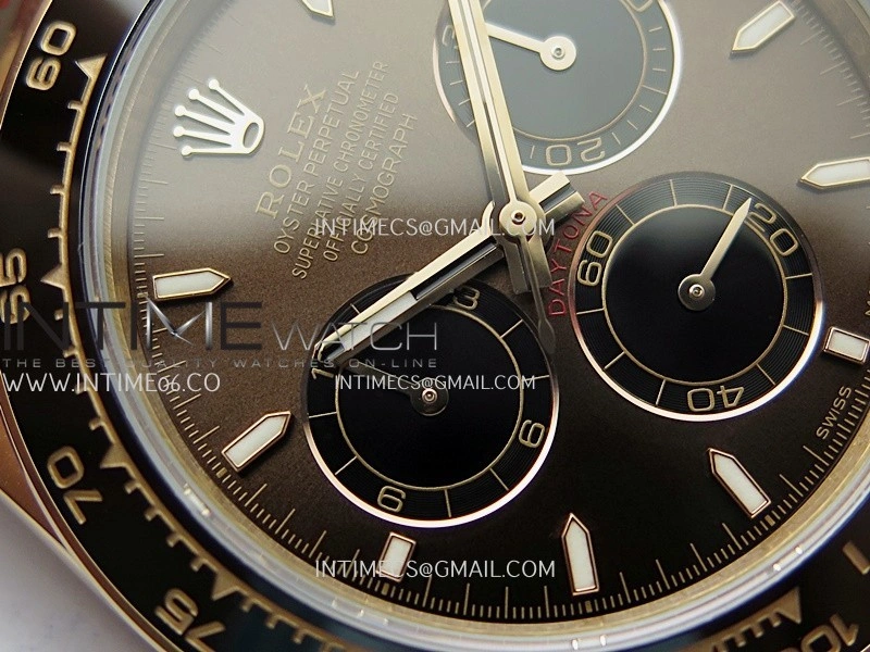 Daytona 126515 Gain Weight V10 QF 1:1 Best Edition Brown Dial Stick Markers on Oysterflex Strap SH4131