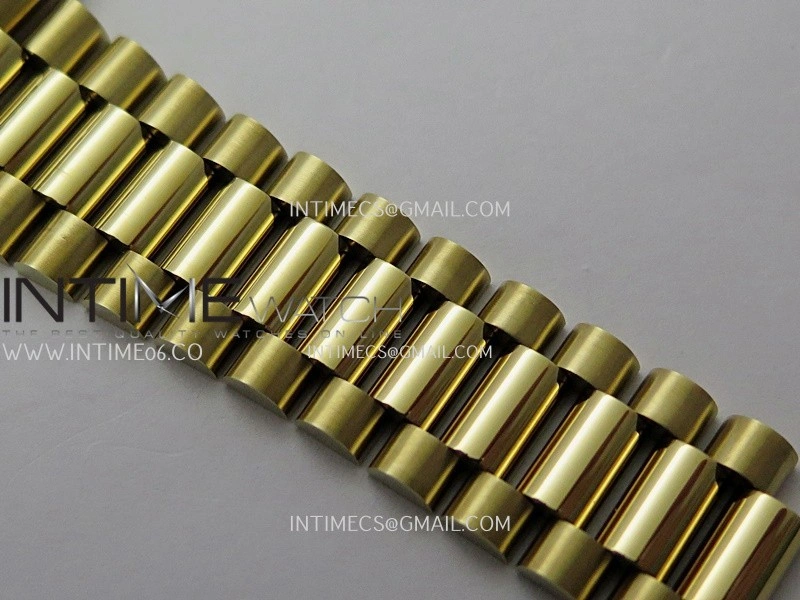 Day Date 228238 40mm Gain Weight V2 QF Best Edition Black Dial T Dia Markers On YG President Bracelet A2836