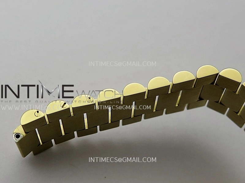 Day Date 228238 40mm Gain Weight V2 QF Best Edition Black Dial T Dia Markers On YG President Bracelet A2836