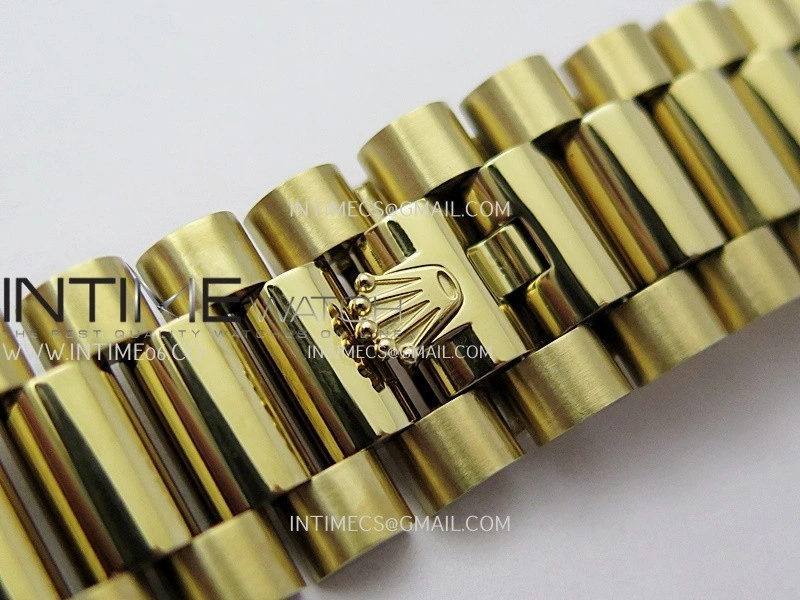 Day Date 228238 40mm Gain Weight V2 QF Best Edition Black Dial T Dia Markers On YG President Bracelet A2836