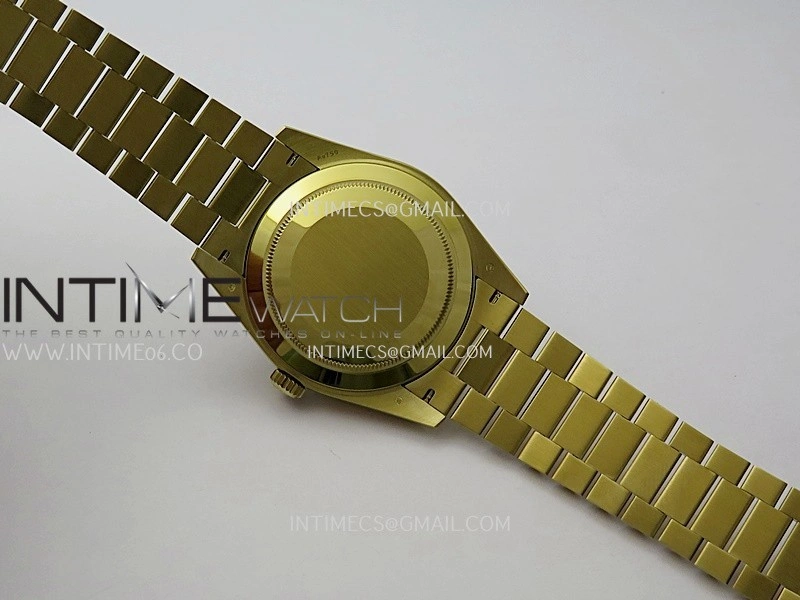 Day Date 228238 40mm Gain Weight V2 QF Best Edition Black Dial T Dia Markers On YG President Bracelet A2836