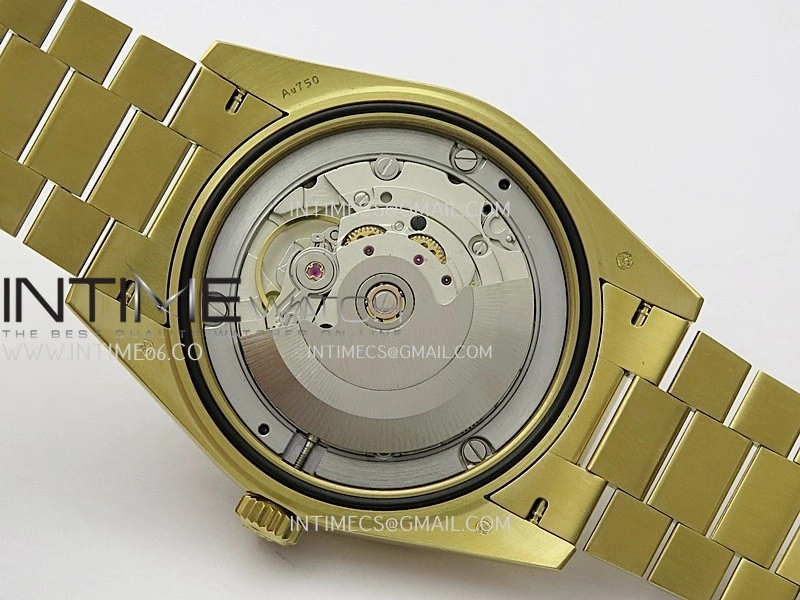 Day Date 228238 40mm Gain Weight V2 QF Best Edition Black Dial T Dia Markers On YG President Bracelet A2836