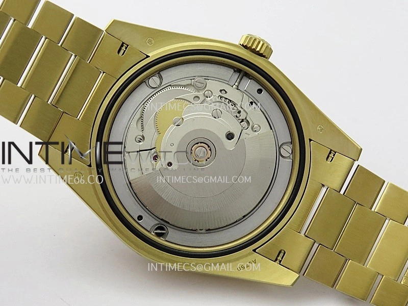 Day Date 228238 40mm Gain Weight V2 QF Best Edition Black Dial T Dia Markers On YG President Bracelet A2836