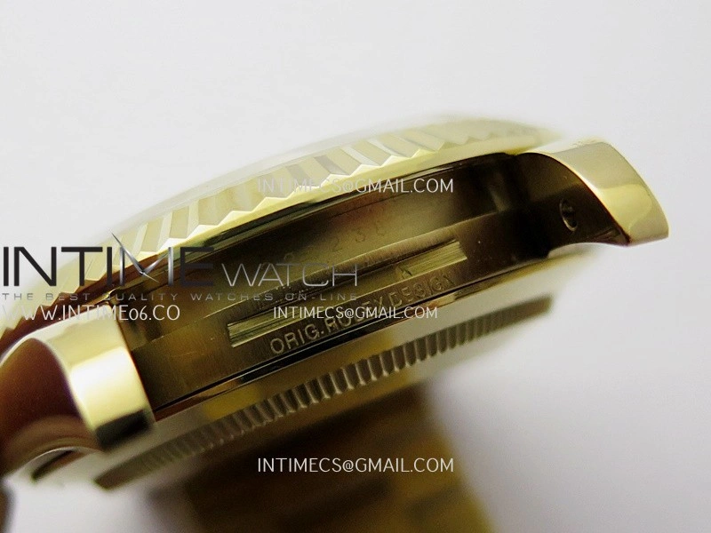 Day Date 228238 40mm Gain Weight V2 QF Best Edition Black Dial T Dia Markers On YG President Bracelet A2836