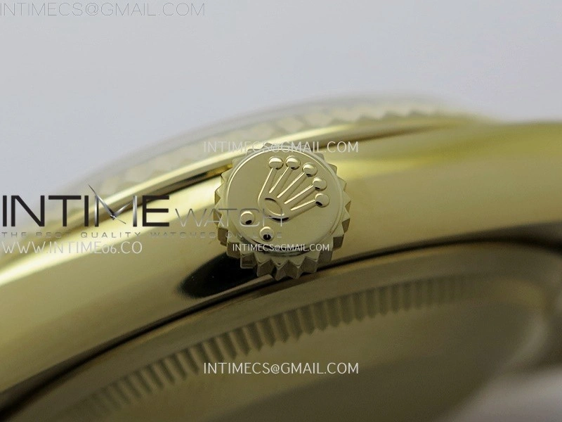 Day Date 128238 Gain Weight YG QF 1:1 Best Edition ChampagneDial Stick Markers on YG President Bracelet