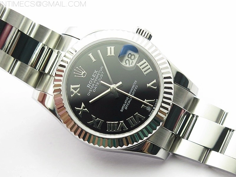 Datejust 31mm 278273 SS BP Best Edition Black Roman Markers Dial on Oyster Bracelet