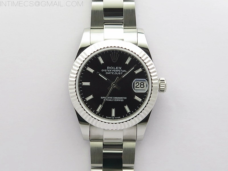 Datejust 31mm 278273 SS BP Best Edition Black Stick Markers Dial on Oyster Bracelet